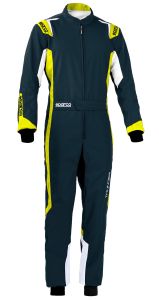 Sparco Thunder kardikostüüm tumehall/kollane suurus 140