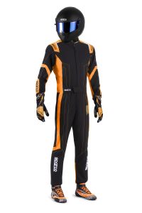Sparco Thunder Advanced kardikostüüm must/oranž suurus XL