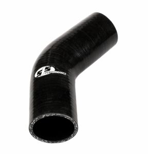 Silikoonvoolik 45 nurk 76mm must